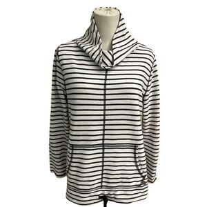 Talbots Striped Cowl Neck Pullover Long Sleeve‎ Top with Drawstring Women's